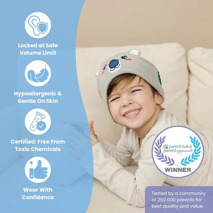Kids Bluetooth Animal Headphones — Soft, Comfy & Stays On